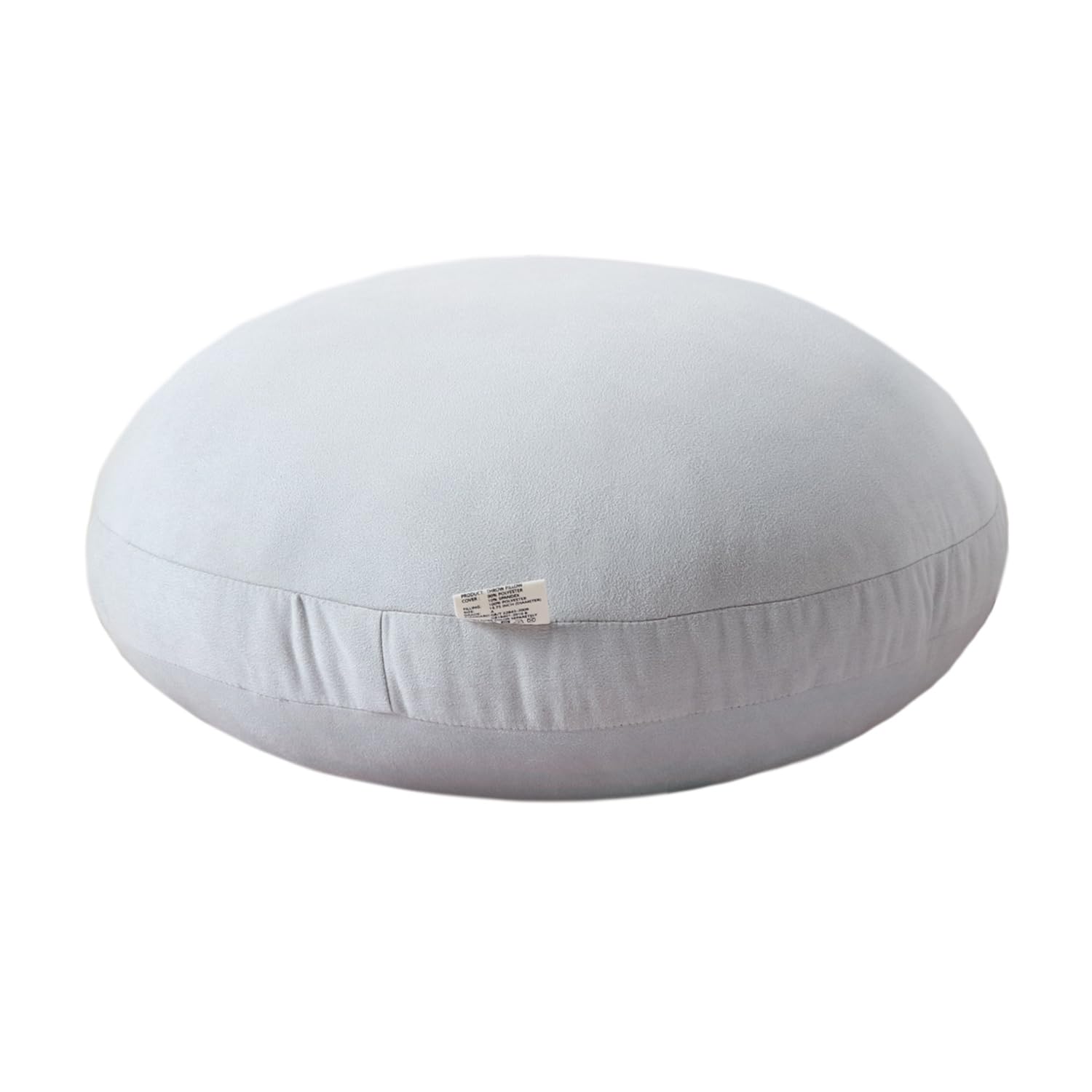 Hodeco Round Throw Pillows 18x18 Grey Down-like Polyester Filling Super Soft Ultra Fluffy Feather-like Touching Round Floor Pill