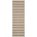 SAFAVIEH Courtyard Collection 23 x 20 Brown/Bone CY6062 Stripe Indoor/ Outdoor Waterproof Easy Cleaning Patio Backyard Runner 