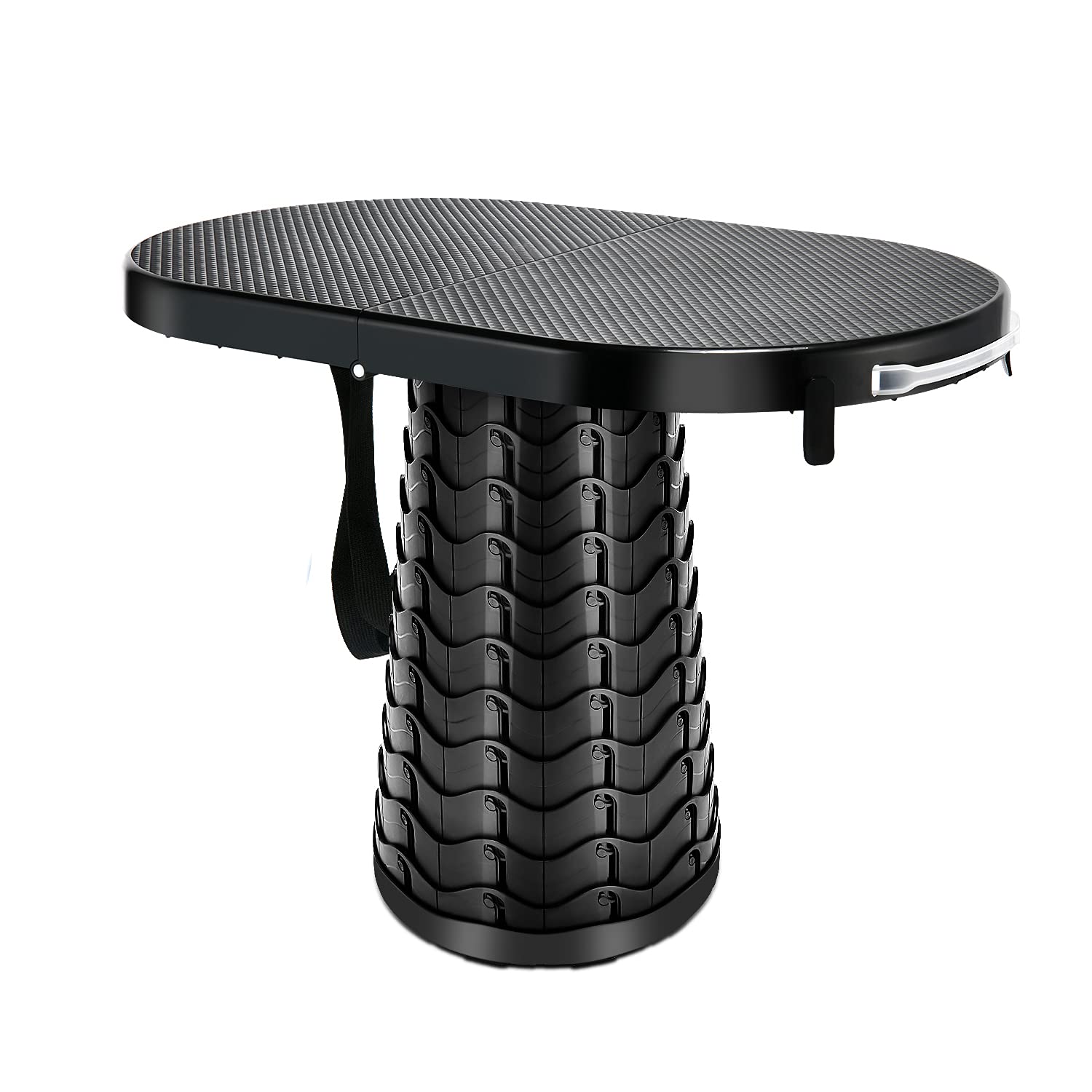 Small Collapsible Table and Stool for Camping - LUXJET Portable Lightweight Telescopic Table with Folding Stool for Picnic, Cook