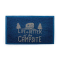 Camco Life Is Better at The Campsite Outdoor & Indoor Welcome Mat - Weather and Doormat | Traps Dirt and Liquid | Spongey Comfor