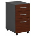 Bush Business Furniture Series C 3 Drawer Mobile File Cabinet in Hansen Cherry, Assembled Office Storage Unit for Home or Commer