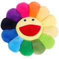 SNEPOO Smile Face Plush Rainbow Pillow, Sunflower Indie Decor Plush Pillow Soft & Comfortable Flower Floor Pillow for Home Readi