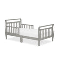 Dream On Me Classic Sleigh Toddler Bed In Cool Grey, JPMA Certified, Comes With Safety Rails, Non-Toxic Finishes, Low To Floor D