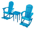 WUnlimited SW2007SB-R2ET1 Adirondack Rocking Bistro Set, Sky Blue