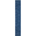 Nourison Essentials Indoor/Outdoor Navy Blue 22 x 20 Area Rug, Easy Cleaning, Non Shedding, Bed Room, Living Room, Dining Room,