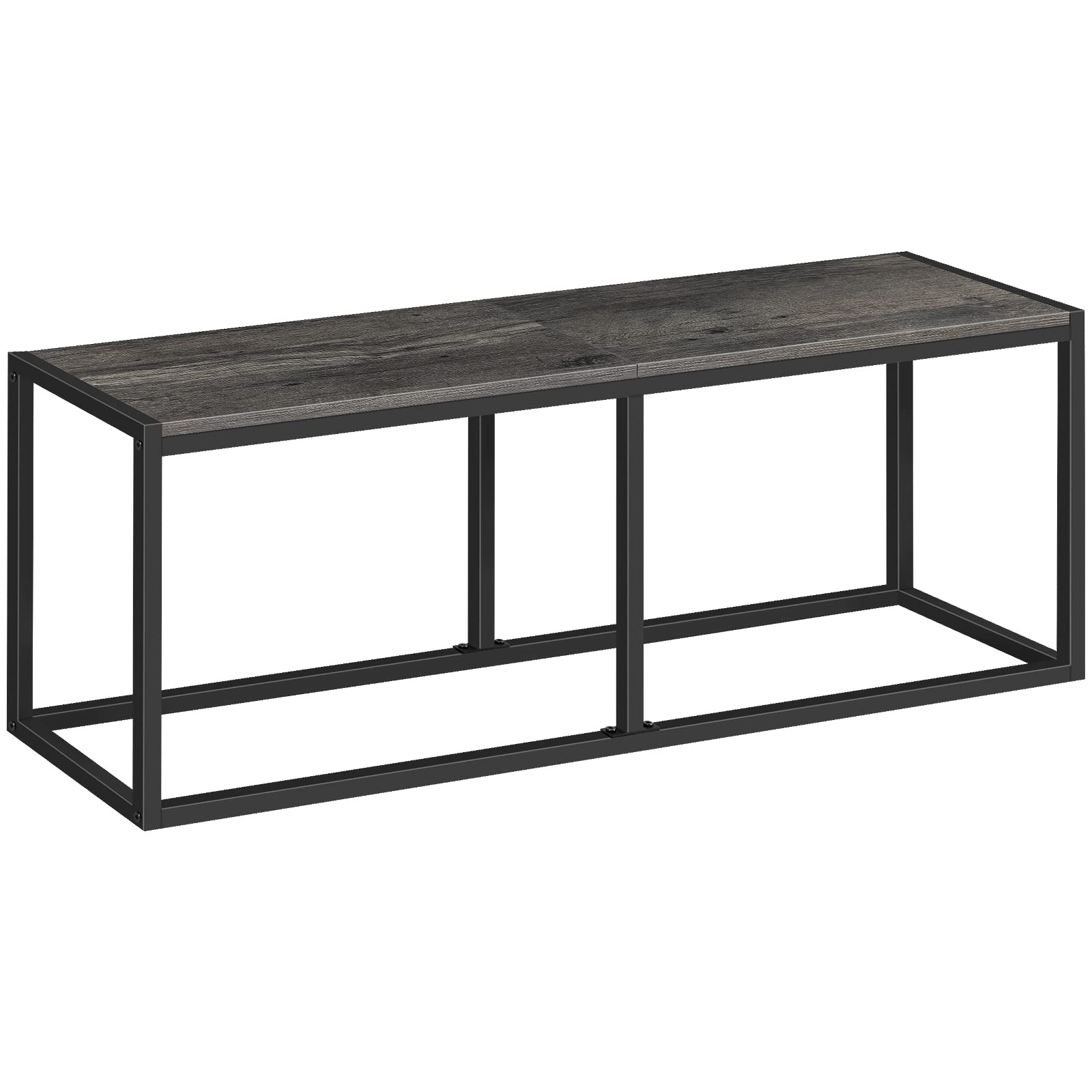 HOOBRO Dining Bench, 47.2 Inch Industrial Style Kitchen Table Bench, Steel Frame, Easy to Assemble, for Kitchen, Dining Room, Ch