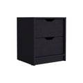 Tuhome Basilea 2 Drawers Nightstand, Pull Out System -Black