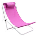 SUNNYFEEL Folding Low Beach Chair High Back Lightweight, Portable Sand Chair with Pillow for Adults Heavy Duty 300 LBS, Easy-to-