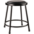 National Public Seating6418-10 NPS 18 Heavy Duty Vinyl Padded Steel Stool, Black