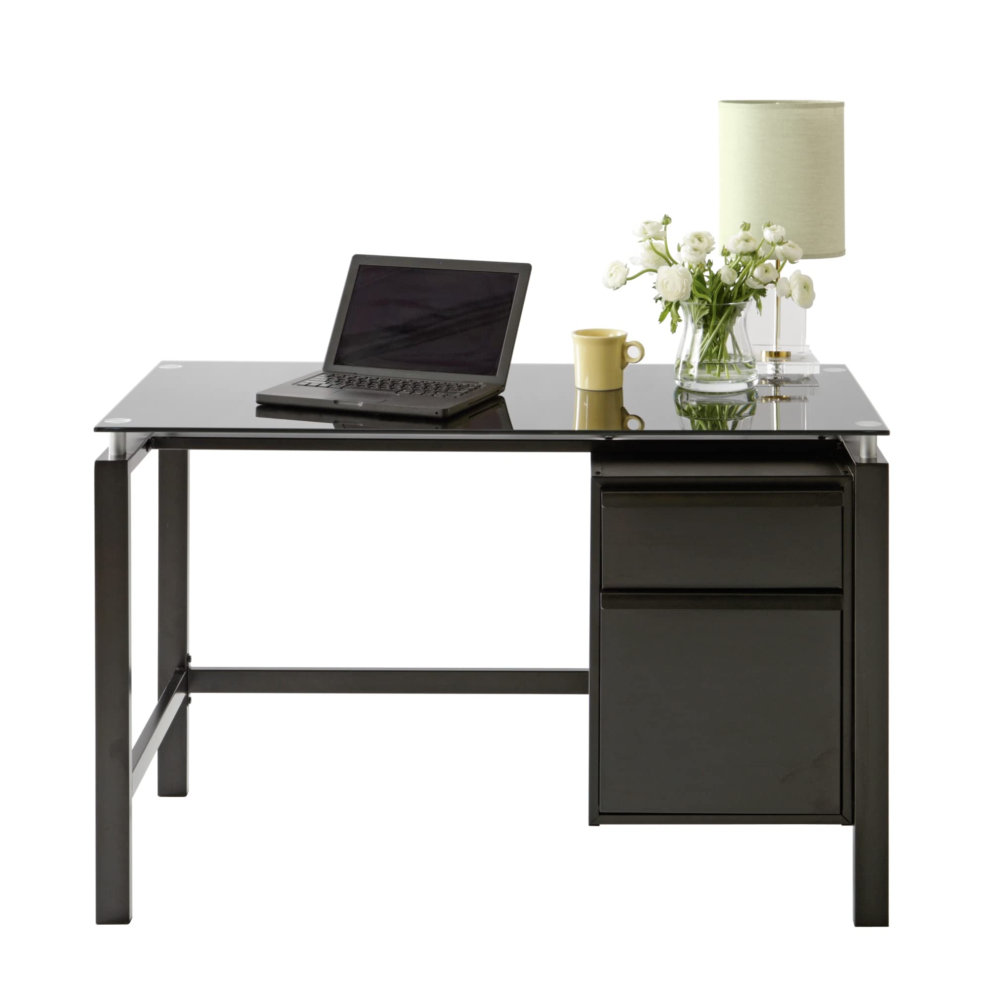 Realspace Lake Point 46W Writing Desk, Black
