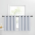 NICETOWN Bathroom Tiers Kitchen Curtains for Small Windows, 2 Panels Energy Saving Half Curtains for Living Room Windows Cabinet