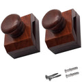 Hinge Back Wooden Quilt Wall Hanger - Cherry Brown - 2 Clamps with Screws for Tapestry Hangers Wall Hangings Wall Clips for Hang