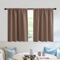 RYB HOME Short Curtains for Small Window, Energy Efficient Window Curtain Panels Room Darkening Shade Tiers Pair for Kitchen Nur