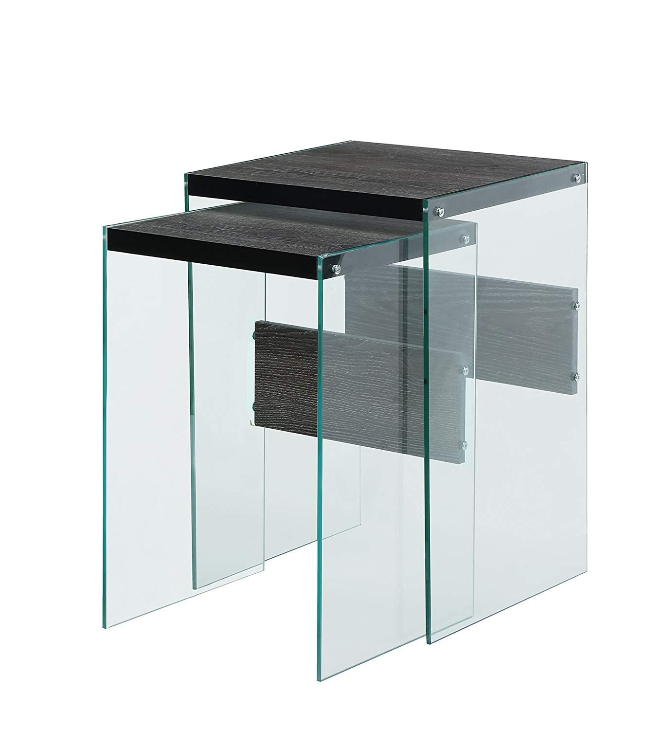 Convenience Concepts Soho Nesting End Tables, Weathered Gray