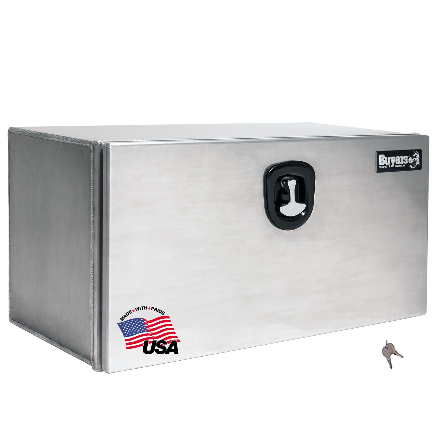 Buyers Products 1706403 Pro Series Underbody Truck Box With 3-Point Compression Latch, Smooth Silver Aluminum, Made in the USA, 