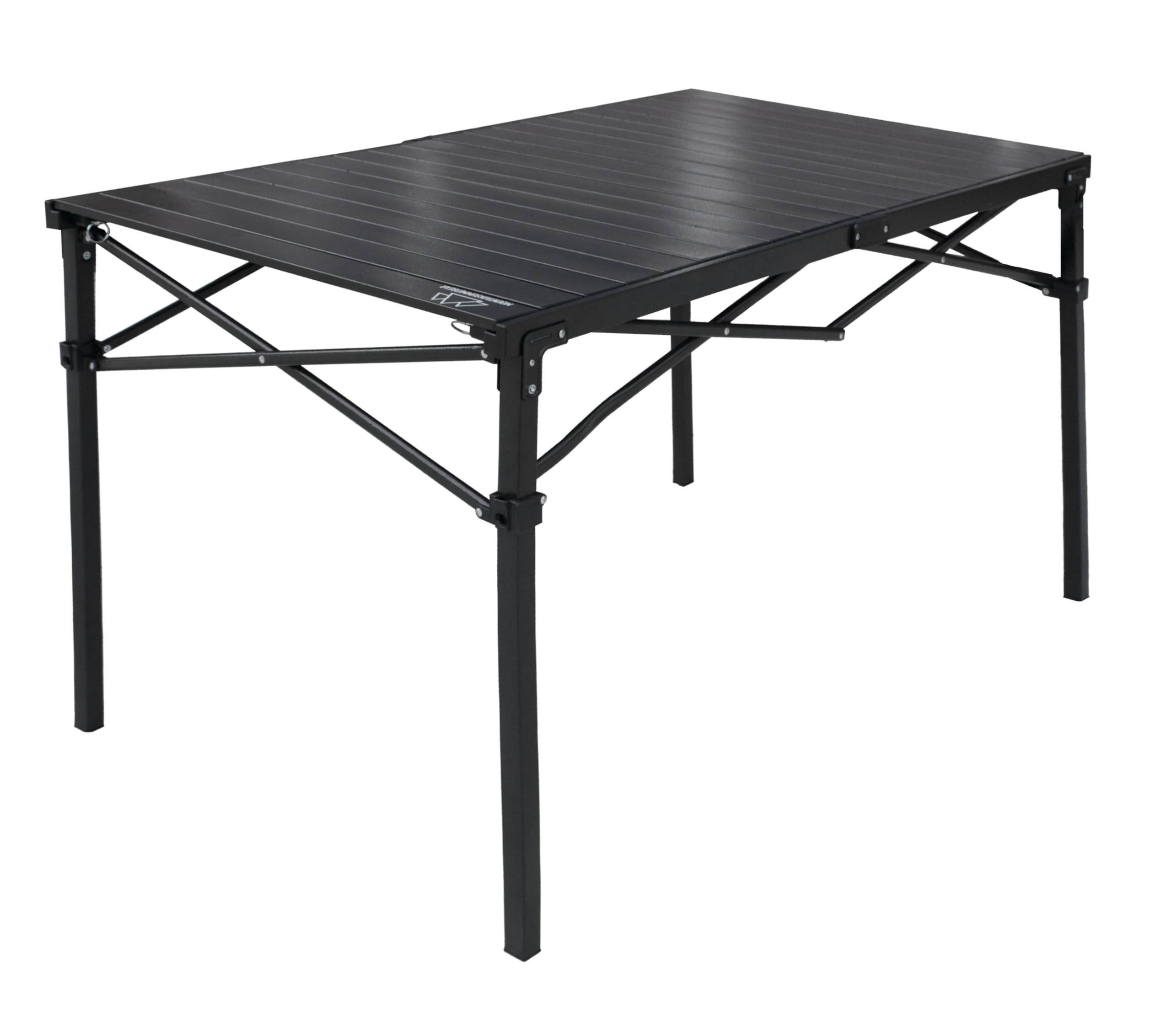 MOUNTAIN SUMMIT GEAR Heavy-Duty Roll-Top Table for Camping (Large) - Portable Aluminum-Top Folding Table with Steel Frame by Cad
