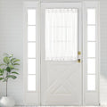 Aquazolax White Sheer Privacy Curtains That Let Light in - Rod Pocket Small Doorway Curtain Panel Elegant Solid Voile Pure White