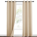 NICETOWN Living Room Noise Reducing Curtains, Privacy Protection & Completely Shaded Ring Top Drapes, Sound Preventing Insulated