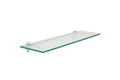 Spancraft Clear Floating Glass Shelf 10 X 30 in Chrome