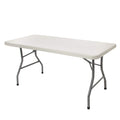 OEF Furnishings 5 Foot Heavy Duty Folding Table, 30 x 60, Light Grey