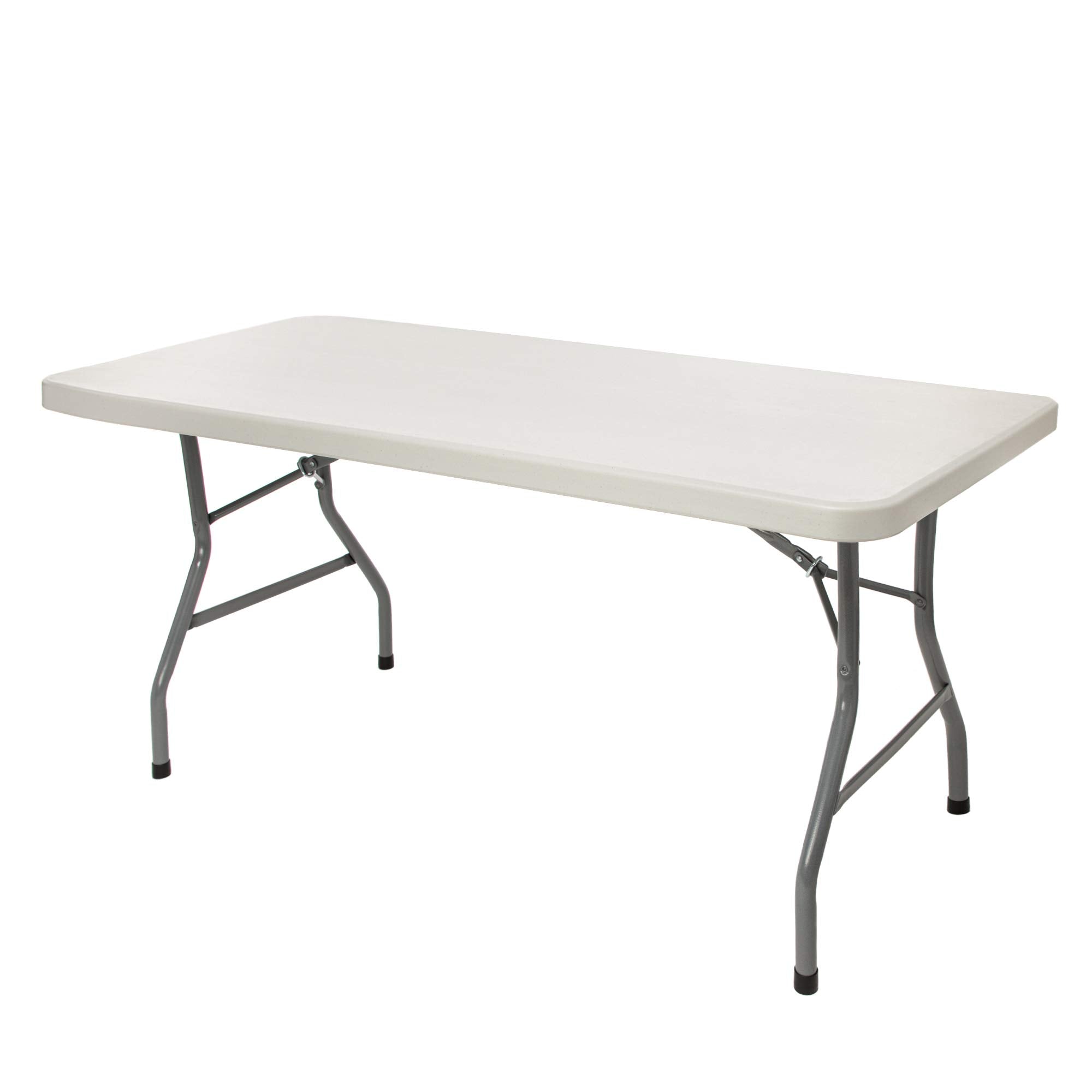 OEF Furnishings 5 Foot Heavy Duty Folding Table, 30 x 60, Light Grey
