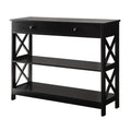 Convenience Concepts Oxford 1-Drawer Console Table 39.5 - Farmhouse Sofa Display with Storage Shelf For Living, Family, & Dining