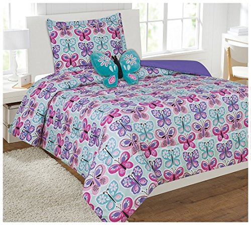 Fancy Linen Girls Comforter Set Unicorn Pink Purple Blue Orange White New # Unicorn Pink (Twin)