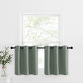 NICETOWN Blackout Tiers Valances for Bathroom, Farmhouse Style Kitchen Curtains for Small Windows, Thermal Insulated Short Curta