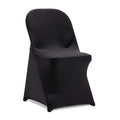 Peomeise Stretch Spandex Folding Chair Cover for Wedding Party Dining Banquet Event (Black,25pcs)