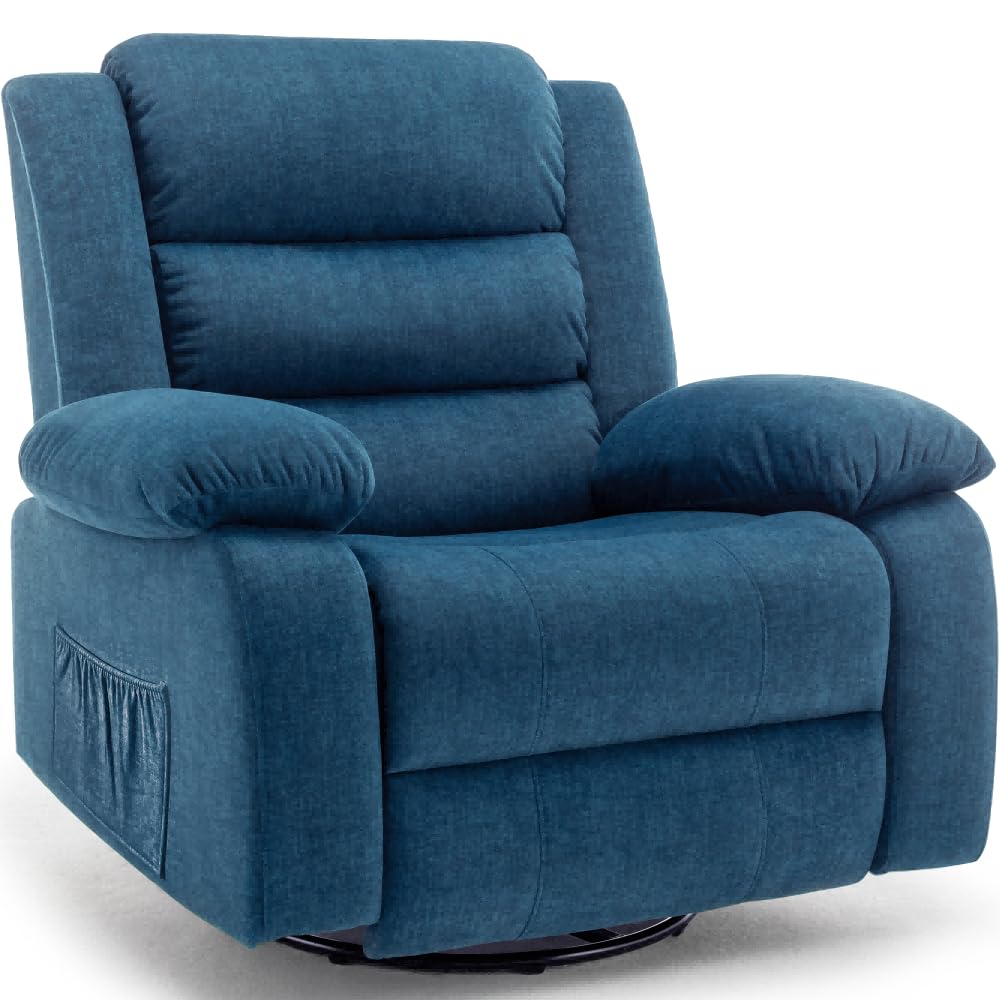 Korser Recliner Chair, Wide Rocker Chair, Rocking Chair with Massage and Heat,360Swivel Nursery Rocking Chairs, Oversized Reclin