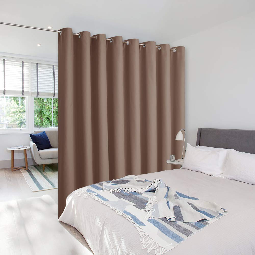 NICETOWN Noise Reducing Room Dividers Curtains Screens Partitions, Wide Width Grommet Top Partition Room Divider Panel for Livin
