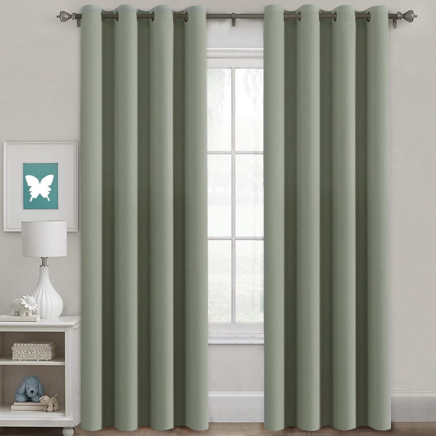H.VERSAILTEX Bedroom Curtains Blackout Thermal Insulated Room Darkening Window Treatment Extra Long Curtains/Drapes,Triple Weave