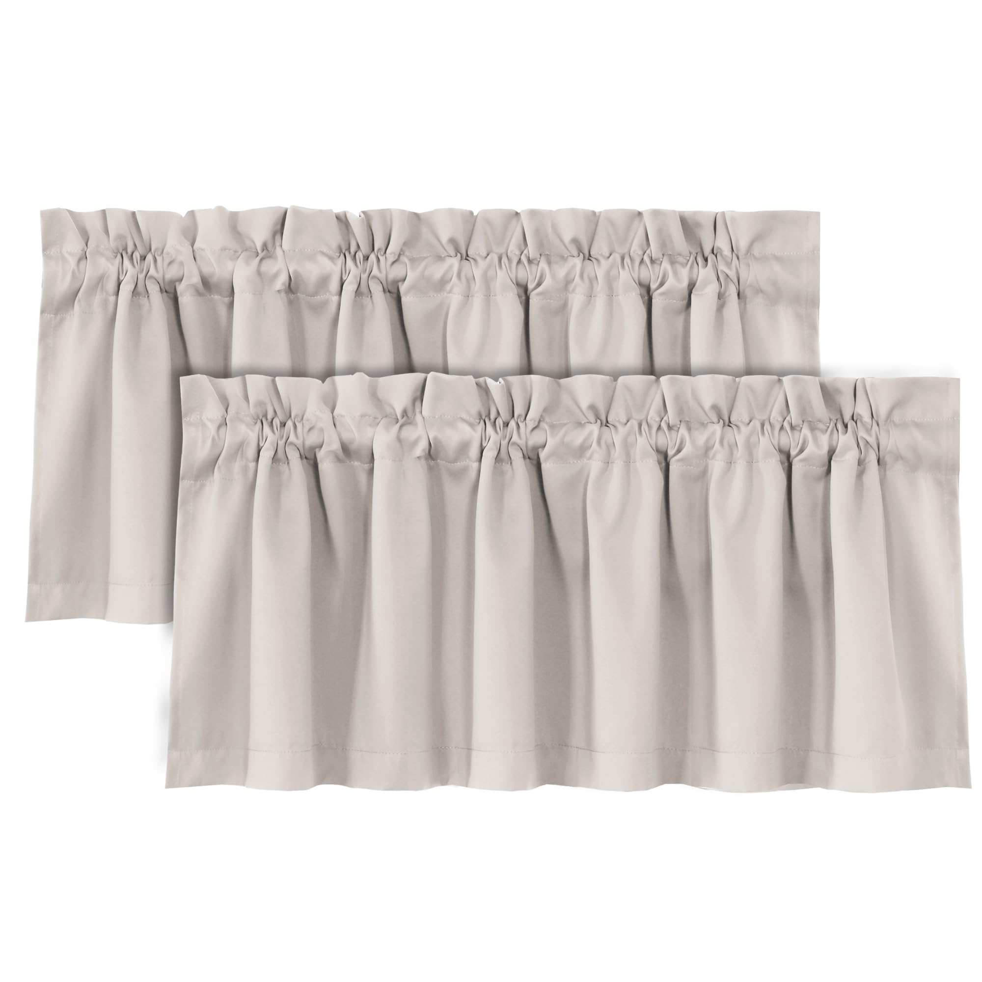 H.VERSAILTEX 100% Blackout Valances for Windows,Short Curtains for Windows/Kitchen/Bathroom/Living Room/Bedroom Thermal Insulate