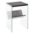 Convenience Concepts SoHo End Table, Weathered Gray / Glass