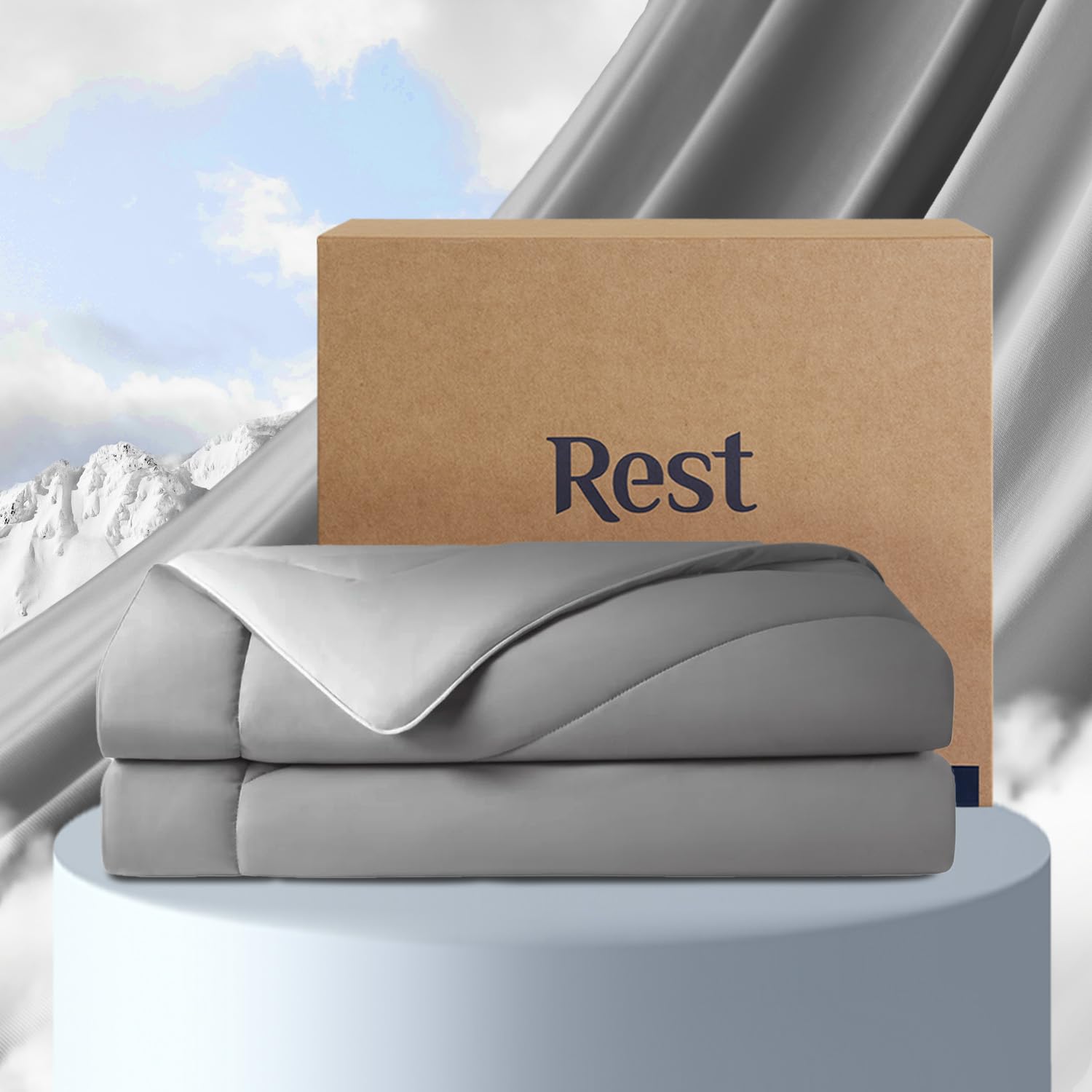 REST Evercool Cooling Comforter, Good Housekeeping Award Winner for Hot Sleepers, All-Season Lightweight Blanket to Quickly Cool