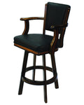 SWIVEL BARSTOOL WITH ARMS-CHESTNUT