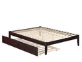 AFI Colorado Queen Size Platform Bed with Twin XL Trundle and Charging Station in Espresso