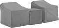 Crosley Furniture Patio Furniture Covers, Waterproof 3-Piece Cover Set for Outdoor Chairs and Side Table, Gray