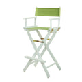 Casual Home Directors Chair, 30-Bar Height, WhiteFrame/Lime Green Canvas