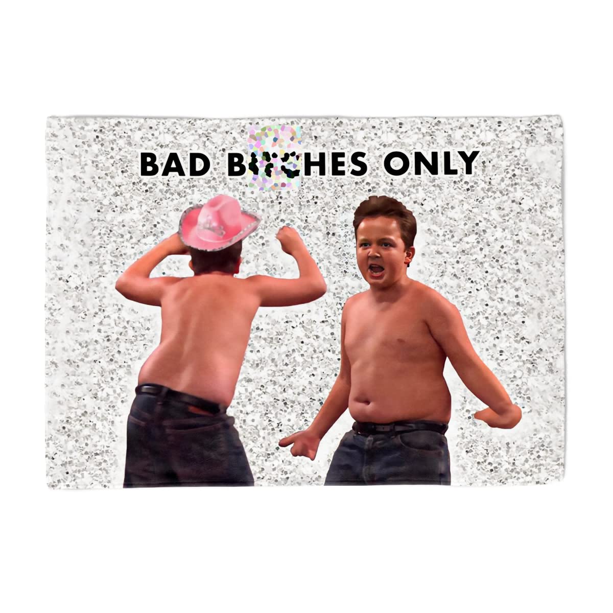GOLEHS Gibby Bad Bitches Only Tapestry with Easy Hanging Kit, Funny Flag for College Dorm, Available in Sizes from 40 to 90, Ski