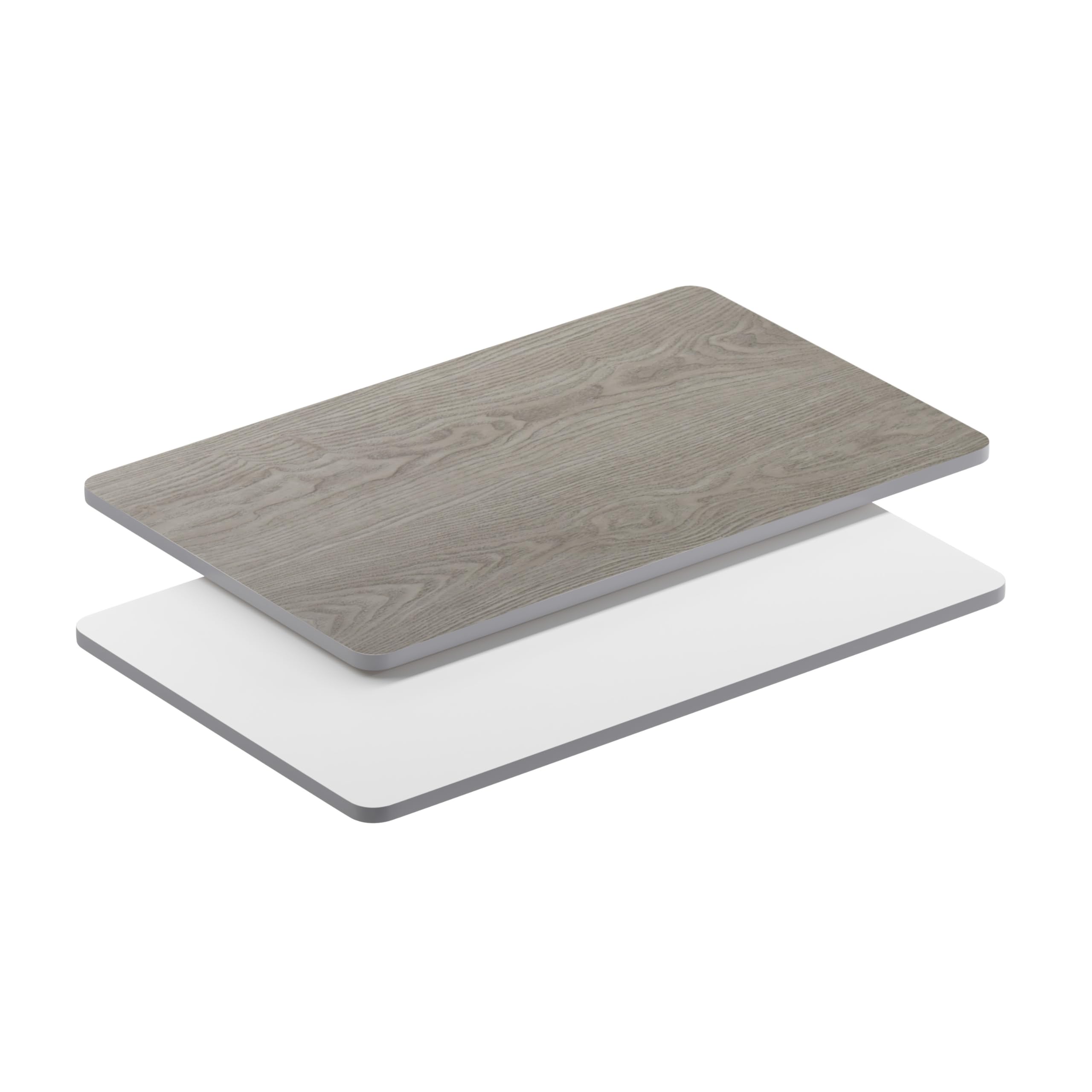 Flash Furniture Glenbrook 30 x 48 Rectangular Table Top with White or Gray Reversible Laminate Top