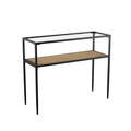 SEI Furniture Bladeston Console Table, Black,Natural
