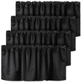 Valance Curtains Blackout Window Curtain Valances Blackout Fabric for Windows Basement Curtains Valance Rod Pocket Tier Window V