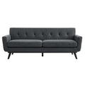 Modway Engage Herringbone Fabric Sofa, Charcoal