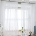 Window White Sheer Curtains 51x83 Inches Long 2 Panels Sheer White Curtains Basic Rod Pocket Panel for Bedroom Children Living R