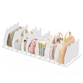 Ronlap Purse Storage Organizer for Closet, White Closet Bag Storage Dividers Rack Adjustable Shelf Purse Dividers for Closet Org