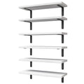 WOPITUES Floating Shelves Set of 6, Wood Rustic Farmhouse Shelves for Wall Decor, Bathroom Shelves, Book Shelves for Living Room