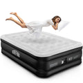 Airefina Updated 18 Air Mattress Full with Built in Pump, Full Size Air Mattress in 3 Mins, Full Blow up Mattress with Flocked S