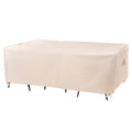 F&J Outdoors Patio Furniture Covers, Waterproof Anti-UV for Table and Chairs Set, Beige, 102x74