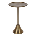 Kate and Laurel Sanzo Decorative Modern Pedestal Side Table for Use as Indoor Plant Stand or Bedroom Nightstand, 15x15x24, Gold